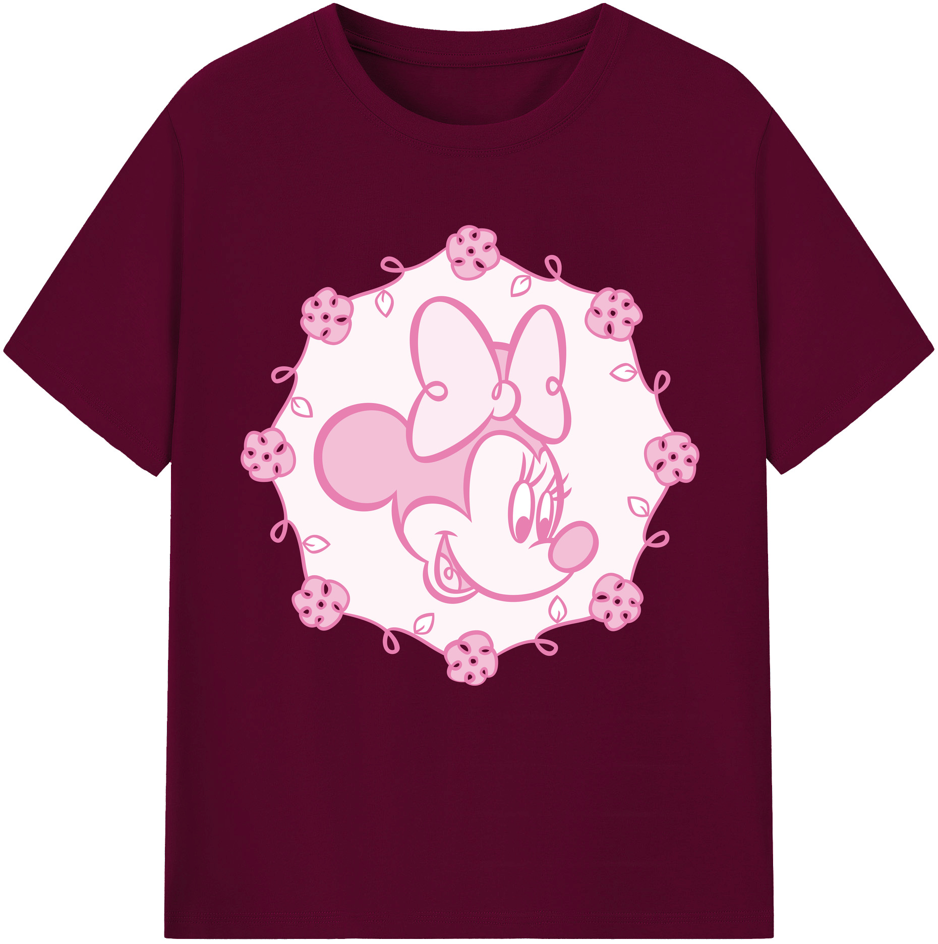 （画像用） ミッキーマウス Mickey Mouse レディースカジュアルプリントTシャツ（綿100％）